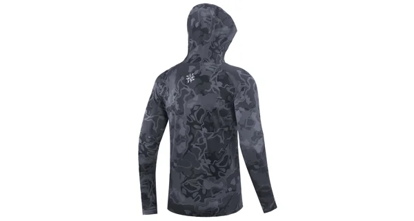 GIANTS FISHING - Funkčné tričko s dlhým rukávom UV50+Hoodie Camo Grey veľ. S