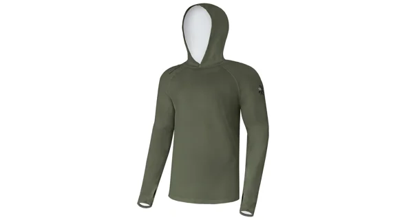 GIANTS FISHING - Funkčné tričko s dlhým rukávom UV50+Hoodie Dark Green veľ. S