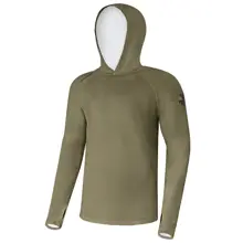GIANTS FISHING - Funkčné tričko s dlhým rukávom UV50+Hoodie Olive Green veľ. M
