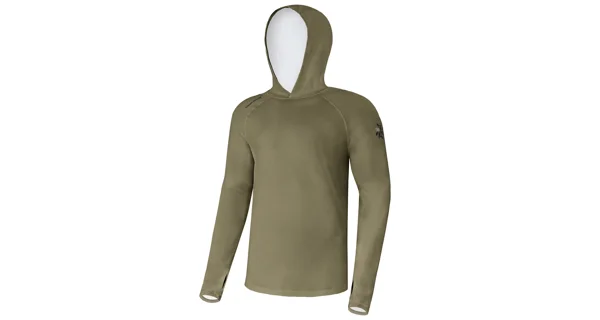 GIANTS FISHING - Funkčné tričko s dlhým rukávom UV50+Hoodie Olive Green veľ. M