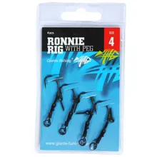 GIANTS FISHING - Kaprový náväzec Ronnie Rig with Peg veľ. 4 4 ks