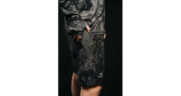 GIANTS FISHING - Kraťasy Shorts Quick Dry UV50+Camo Grey veľ. M