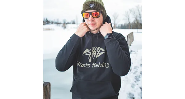 GIANTS FISHING - Mikina s kapucňou Čierna Camo Logo veľ. 4XL