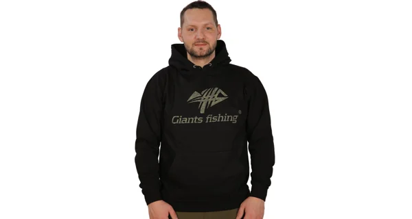 GIANTS FISHING - Mikina s kapucňou Čierna Camo Logo veľ. XL