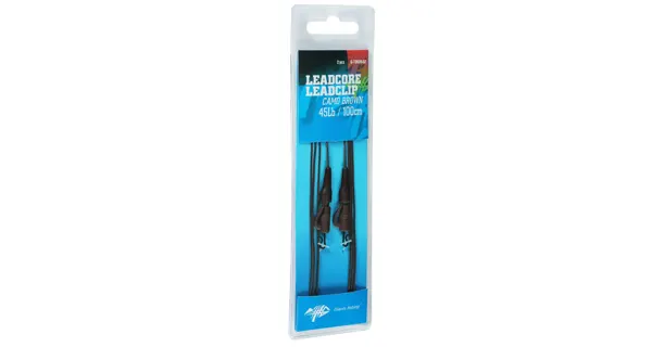 GIANTS FISHING - Montáž s olovenou šnúrkou Leadcore 45 lb Leadclip 2 ks Camo Brown 100 cm