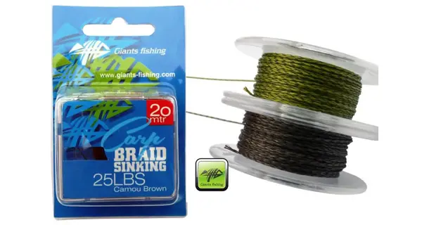 GIANTS FISHING - Náväzcová šnúrka Carp Braid Sinking 25 lb 20 m Camou Green