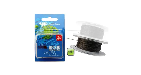 GIANTS FISHING - Náväzcová šnúrka Carp Braid Sinking 35 lb 20 m Camou Brown
