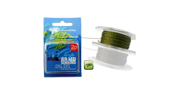 GIANTS FISHING - Náväzcová šnúrka Carp Braid Sinking 35 lb 20 m Camou Green