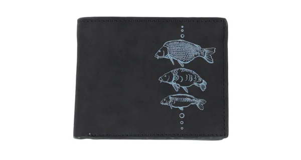 GIANTS FISHING - Peňaženka čierna tri kapry Black Wallet Three Carps