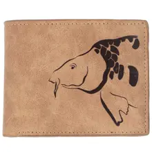 GIANTS FISHING - Peňaženka hnedá hlava kapra Brown Wallet Carp Head