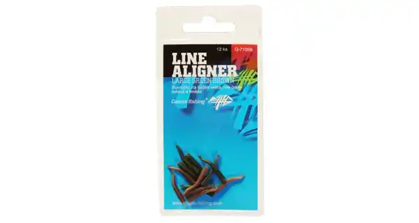 GIANTS FISHING - Rovnátka na háčik Line Aligner Large Green Brown 12 ks
