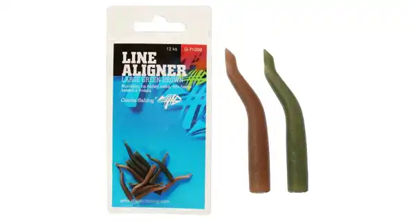 GIANTS FISHING - Rovnátka na háčik Line Aligner Large Green Brown 12 ks