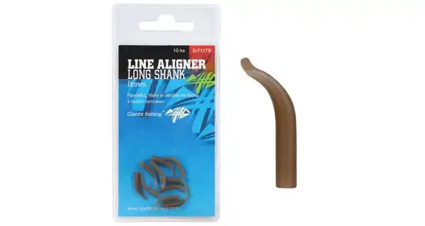 GIANTS FISHING - Rovnátka na háčik Line Aligner Long Shank Large Brown veľ. 2-6 10 ks