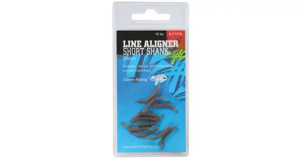 GIANTS FISHING - Rovnátka na háčik Line Aligner Short Shank Large Brown veľ. 2-6 10 ks