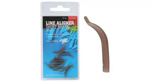 GIANTS FISHING - Rovnátka na háčik Line Aligner Short Shank Large Brown veľ. 2-6 10 ks