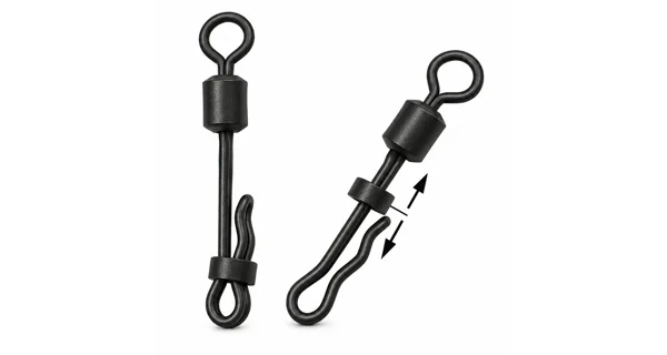 GIANTS FISHING - Rýchlovýmenný obratlík s klipom Clam Lock Quick Change Swivel 30 kg veľ. 8 10 ks