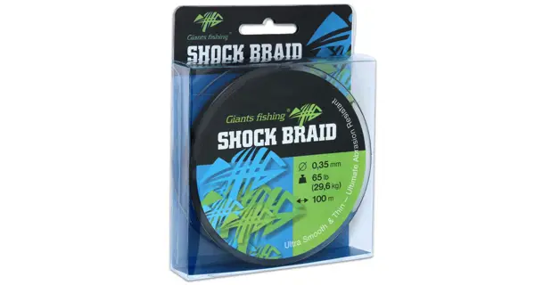 GIANTS FISHING - Splietaná šnúra Shock Braid Green 0,29 mm 22,7 kg 100 m
