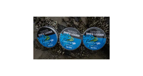 GIANTS FISHING - Ujímaný šokový vlasec Tapered Shock Leader 0,26-0,57 mm 15 m
