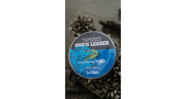 GIANTS FISHING - Ujímaný šokový vlasec Tapered Shock Leader 0,30-0,50 mm 15 m