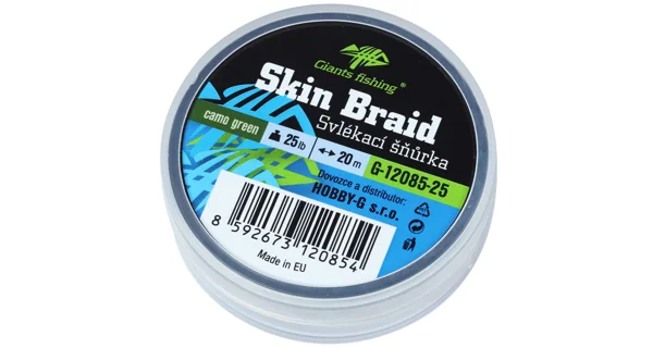 GIANTS FISHING - Vyzliekacia šnúra Carp Line Skin Braid 25 lb 20 m Camo Green