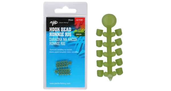 GIANTS FISHING - Zarážka na háčik Hook Bead for Ronnie Rig Green 20 ks