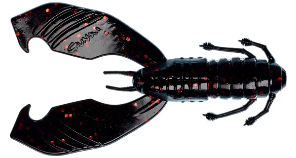 GUNKI - Nástraha Boogie craw 7,5 cm black red flake 10 ks