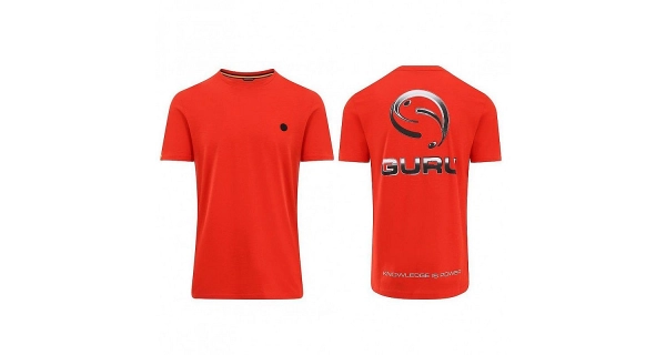 GURU - Tričko Semi Logo Tee Red veľ. 3XL