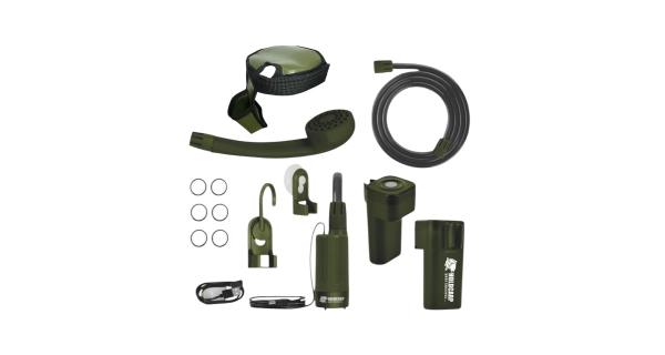 HOLDCARP - Kanister so sprchou Rechargeable Camping Shower 25 l + Solar 10W