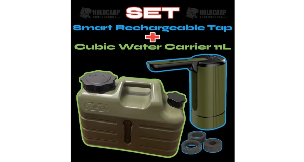 HOLDCARP - Set kanister a automatická pumpa Smart Rechargeable Tap Cubic Water Carrier 11 l