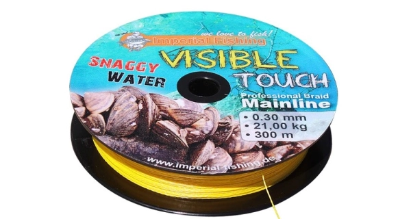 IMPERIAL FISHING - Pletená šnúra Visible Touch Snaggy Water 0,30 mm 900 m