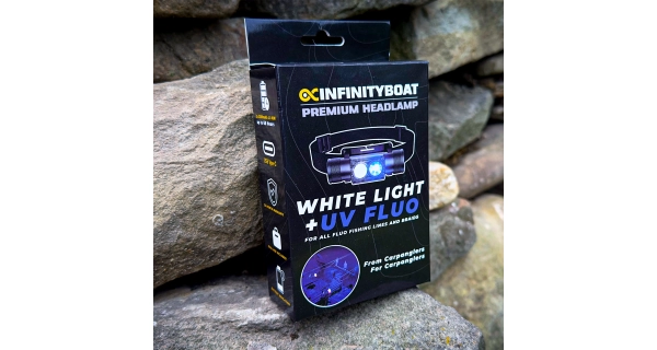 INFINITYBOAT - Dobíjacia čelovka Headlamp Fluo UV + Náhradná batéria
