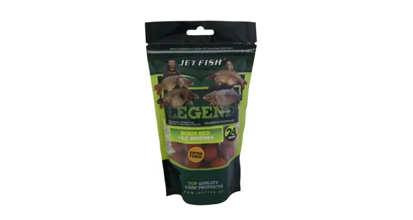 JETFISH - Extra tvrdé boilies Legend Range 250 g 20 mm: Robin Red/Brusinka