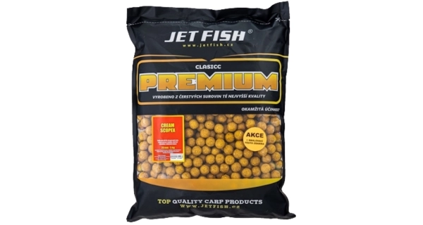 JETFISH - Premium Classic Boilies 5 kg 20 mm Cream Scopex