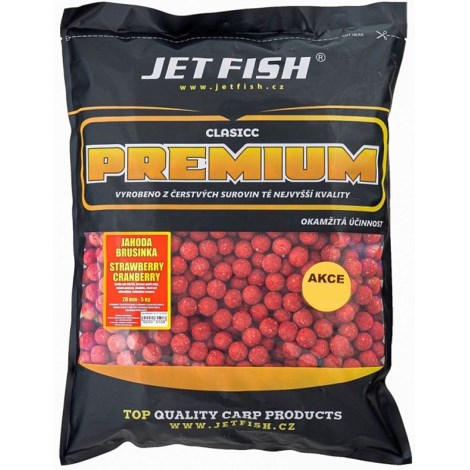 JETFISH - Premium Classicc Boilies 5 kg 20 mm jahoda brusnica