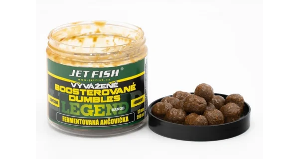 JETFISH - Vyvážené boosterované Dumbles Legend Range 200 ml 12 mm Fermentovaná Ančovička
