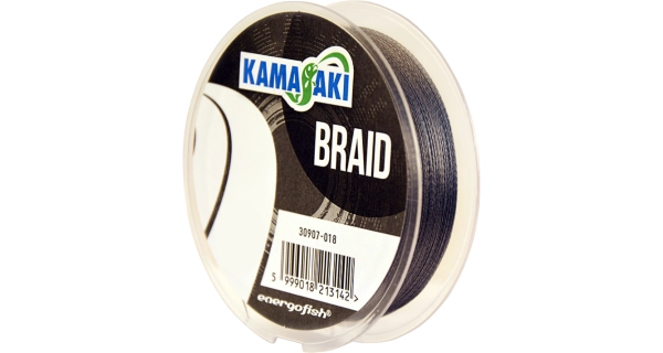 KAMASAKI - Pletená šnúra Braid Sivá 0,30 mm 31,5 kg 100 m