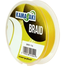 KAMASAKI - Pletená šnúra Braid Žltá 0,16 mm 13,5 kg 100 m