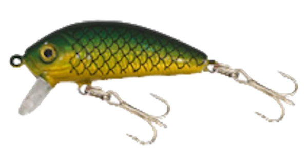 KAMASAKI - Wobler Perch Dark Green Yellow 3 cm 3 g