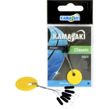 KAMASAKI - Zarážka Classic podlhovastá Čierna veľ. XL 6 ks