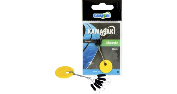 KAMASAKI - Zarážka Classic podlhovastá Žltá veľ. M 6 ks
