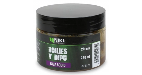 KAREL NIKL - Boilies v dipe Giga Squid 24 mm 250 g