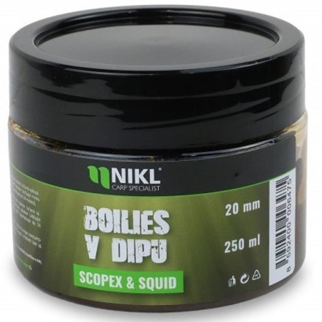 KAREL NIKL - Boilies v dipe Scopex & Squid 20 mm 250 g