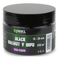 KAREL NIKL - Pelety Black Halibut v dipe Giga Squid 15 + 20 mm 250 g