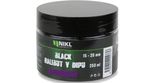 KAREL NIKL - Pelety Black Halibut v dipe Scopex Squid 15 + 20 mm 250 g