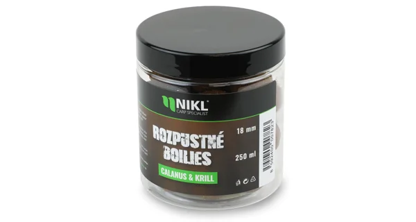 KAREL NIKL - Rozpustné boilies Calanus & Krill 18 mm 250 ml