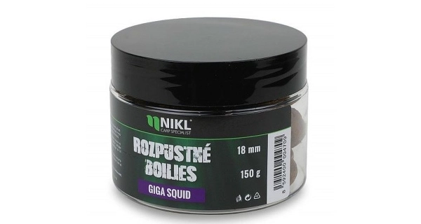 KAREL NIKL - Rozpustné boilies Giga Squid 18 mm 150 g