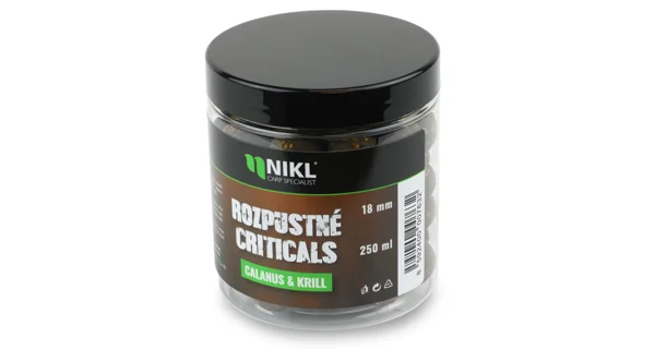 KAREL NIKL - Rozpustné Criticals boilies Calanus & Krill 18 mm 250 ml