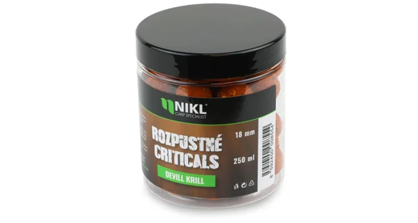 KAREL NIKL - Rozpustné Criticals boilies Devill Krill 18 mm 250 ml