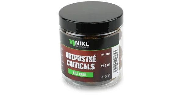 KAREL NIKL - Rozpustné Criticals boilies Kill Krill 24 mm 250 ml