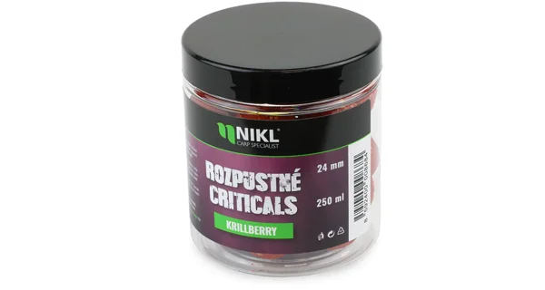KAREL NIKL - Rozpustné Criticals boilies Krill Berry 24 mm 250 ml